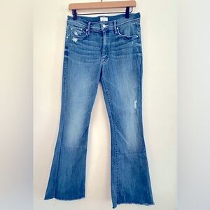 MOTHER weekender fray graffiti girl wash sz30